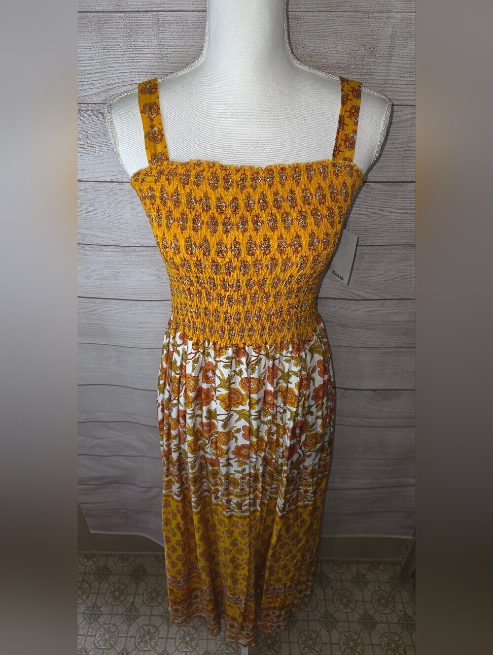 Kindred Smocked Maxi Dress Size XL